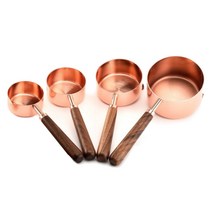 스텐 우드손잡이 커피 계량스푼 계량컵 요리스푼 8종 1.25ml - 250ml, B세트 계량컵 4종