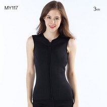 서핑 웻 슈트 3mm 네오프렌 잠수복 조끼 자켓 민소매 전체 지퍼 선 스크린 따뜻한 잠수복 탑 망 냉수 다이빙, l, 마이117