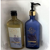 배쓰앤바디웍스 Bath & Body Works 아로마테라피 슬립 - 라벤더 + 바닐라 바디 로션 192.2ml(6.5액량 온스) 워시 앤 폼 배스 295.8ml(10액량