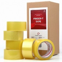 핑거티 박스테이프 48mm x 45m x 0.063mm, 투명, 6개입