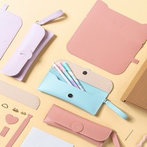 DIY 가죽필통 만들기 가죽공예 키트 패키지 팬슬케이스 세트 퀼트 손바느질 체험 학습 부자재 교구 공방 재료 체험 취미 문화센터 반제품, 가죽필통(라벤더)