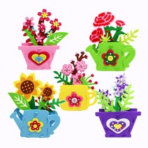 펠트화분꽃 물조리개 만들기 선물 꽃바구니, C 해바라기꽃 화분