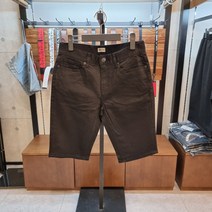 에비수 남성 라인 포켓힐스 블랙 데님 반바지 ES2MDH101