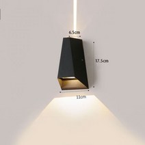 장식 라인 빔 LED 벽 램프 업 다운 조명 실내 야외 IP65 빨간색 파란색 녹색, Black shell-2TP, Purple, Waterproof