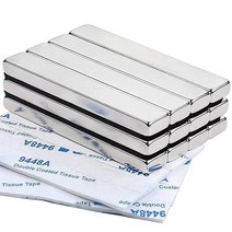 LOVIMAG Strong Neodymium Bar Magnets Rare Earth with Double-Sided Adhesive Ideal for Refrigerator Sh, 12p, 60x10x5