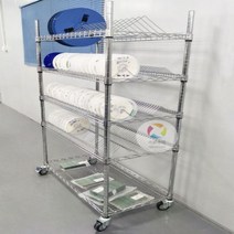 초자건조대 실험실 드라이 랙 다목적 비커 건조대, 1215x457x1500x5레이어3더블1싱글1플랫+휠