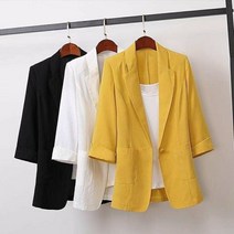 스타일아유 여자 슬림핏 쿨링 원버튼 자켓 데일리 여름 오피스룩 출근룩 재킷