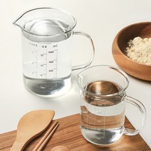 내열유리 계량컵 500ml 1000ml 드립커피 전자렌지 오븐 냉장 냉동 비커 라면물 홈카페, 크로크계량컵(MC031000ml)