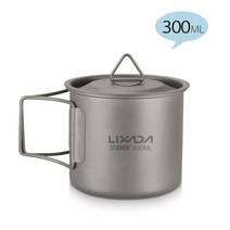 코펠 캠핑 스텐 1100ML / 1600ML 티타늄 냄비 팬 세트 물컵 머그잔 티타늄 컵 걸이 냄비 초경량 캠핑 조리, 02 300ml