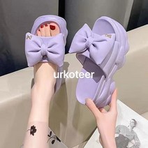 urkoteer 키높이슬리퍼 리본 회사 사무실 여성 여름 통굽 교사 발편한 슬리퍼