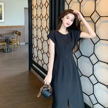 하프기장원피스 화이트 언니풍격 여성 여름옷 허리보정 슬림핏 키커 보이는 디자인감각 여신 무드 프렌치 3691452432