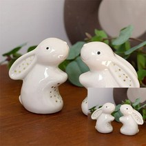 래빗 2P세트 도자기인형 가게개업선물