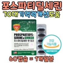 포스타딜세린 PS 노화 저하 인지력 기억력 개선 도움 대화 단어 잊어버리는 징코 은행추출물 에좋은 음식 포스파티딜세린 고용량 뇌 세포막 영양제 효능 식약청 인증 공시생