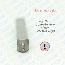 압인기 RCIDOS 3mm 외관질문점풀 스톱콜론쉼표세미콜론 사인 금속 보석 스틸 펀치 스탬프, 01 Exclamatory sign