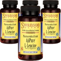 스완슨 울트라 아지퓨어 L-류신 500mg 베지 캡, 60개입, 4개