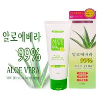 예쁜얼굴 알로에베라 99% 수딩젤 150ml 튜브형 미백기능 피부진정, 1개, 150mg