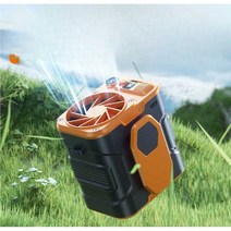 허리걸이 선풍기 휴대용 작업실 야외 용접 현장 충전, 녹색 검정색 5000mAh