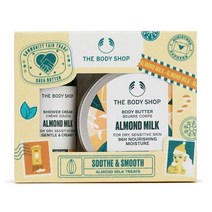 더바디샵 Soothe & Smooth 아몬드 Milk Treats 선물 세트 – 수분 모이스처라이징 Vegan 스킨케어 Dry Sensitive 스킨 2 Items, Almond Milk