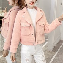 넷투넷코리아 여성 캐주얼 자켓 슬림 빅사이즈 크롭 숏 후리스 코트