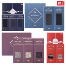 BYC 남자 여자 양말 2매 3매 선물 세트 설날 추석 명절 감사 행사 단체