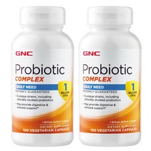 GNC 프로바이오틱 컴플렉스 데일리 니드 10억 CFU 베지테리안 캡슐, 100개입, 2개, 100정
