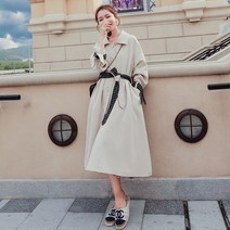여자 루즈핏 트렌치코트 기본 롱 봄바바리 데일리룩
