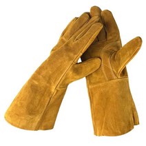 물림방지훈련용장갑 소가죽 대형견 입질 조련사 두꺼운 맹견 보호구 장갑 애완견 목욕, 장황 전피 두께 36cm, 프리사이즈