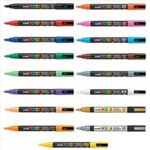 유니 포스카 3M 마카펜(0.9-1.3mm) 낱색 17칼라, 13.핑크