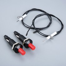 2set piezo spark 점화 푸시 버튼 igniter 1m wire 가스 야외 그릴 바베큐 주방 가스 그릴 스토브 히터 캠핑 스토브 부품