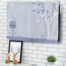 SKANDSALO 패브릭 인테리어 TV 티비 커버 덮개 가리개, 32인치(77*48) + H