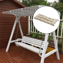 야외 라탄방석 벤치의자방석 쿠션 벤치 쿠션 매트 코튼 가든 파티오 스윙 쿠션 47.2″x19.7″ 집 밖의, 베이지