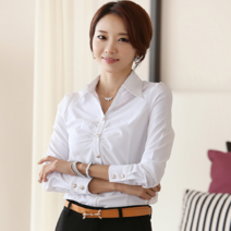 베베퀸즈 러블 여성용 셔링 긴팔 블라우스