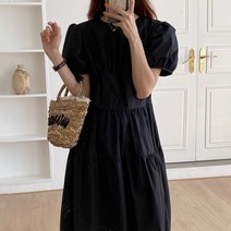 해외직구 원피스 롱 여성 루즈핏 봄 여름 연예인 코디 사복 퍼프 학생 데일리룩 여신