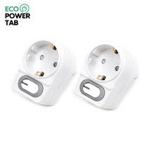 에코파워탭 국산 LED 절전 개별 L자 T자 1구 2구 3구 4구 5구 어댑터 멀티탭, 1개, LED 절전형 L자 1구 화이트 2개