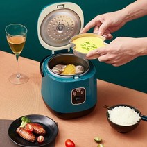 전기솥밥 1.2l 전기 미니 밥솥 붙지 않는 multicooker 죽 수프 만들기 단일, 푸른