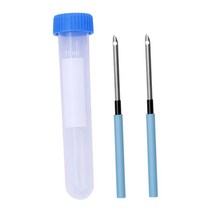 자수 장비 깔개 털실 펀치 휴대용 자수 펜 자수 치실 바느질 초보자를 위한 스레더, 2Pcs 바늘 1Pc 튜브, 플라스틱 합금, 2Pcs 바늘 1Pc 튜브