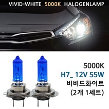 5000K 비비드화이트 현대 NF소나타 04-07년 전조등 상향등 하향등 안개등 자동차램프, 5000K NF소나타 하향등 H7(2개1세트), 1세트