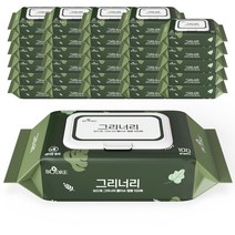 보드레 그리너리 대용량 물티슈 캡형 100매x30개, 단품