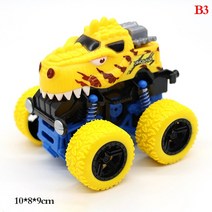 몬스터트럭 4 바퀴 괴물 공룡 트럭 관성 자동차 장난감 아이들 소년 소녀 선물, [05] dinosaur car-yellow