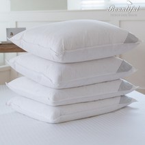 [바운티풀] 특급호텔침구 50x70 구스다운 1000g 베개x모달커버, 블루그레이