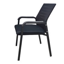 컴퓨터 의자 가정용 회의 사무실 직원 학생 1인용, 강철 발, 고정 손잡이, 블랙 체어맨 올블랙