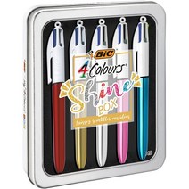일본직발송 3. BIC 재팬 빅(BIC) 볼펜 4색 볼펜 다색 샤인 1.0 MM 박스 선물 세트 ECOM21EU14 B099W9TDYP, One Size, One Color