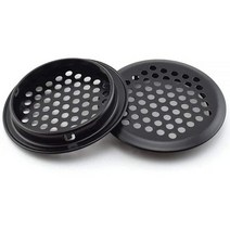송풍구 53mm 블랙 원형 소핏 벤트 6개 스테인리스 스틸 라운드 메시 홀 루버 벤트 주방 욕실 캐비닛 옷장 및 신발 캐비닛용 (53mm/2.1인치) 블랙), Black_53mm/2.1