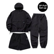 URBANDTYPE [ 리뉴얼 ]아노락 쓰리피스 풀 셋업_블랙 Anorak 3-Piece Full Setup_블랙 트레이닝복