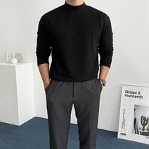 데일트 남자 반목 반폴라 니트 티셔츠