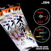 백경 BK-111 볼락 8본 고급채비 레인보우 왕볼락 왕열기 프리미엄 원사 외바늘 특수어피 선상카드채비, 1개
