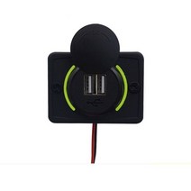범용 자동차 충전기 액세서리 방수 DC 12-24V 3.1A 버스 보트 캠핑 캐러밴 듀얼 USB 나일론, [03] 보라색