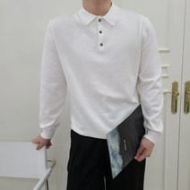 남자 부드러운 단추 니트 봄/가을 긴팔티셔츠 7Color