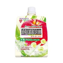 일본 간식 젤리 알로에 크래시 타입의 곤약 사과 맛 150g × 6 봉지, 6개