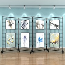 작품 전시대 접이식 그리드 전시회 아트 디스플레이 세트, E.1m너비x1.8m높이(세트3개)